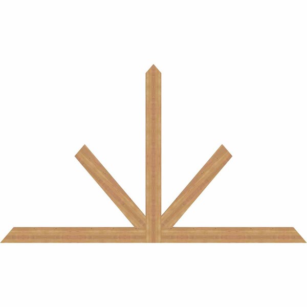 Ekena Millwork Saratoga Timber Gable Bracket, Western Red Cedar, 108"W x 63"H x 1 1/2"D x 5 1/2"F, 14/12 Pitch GBW108X63X0206SAR00SWR - main